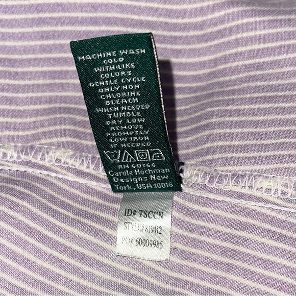 Lauren Ralph Lauren Purple Striped Pajama Set - Picture 9 of 11